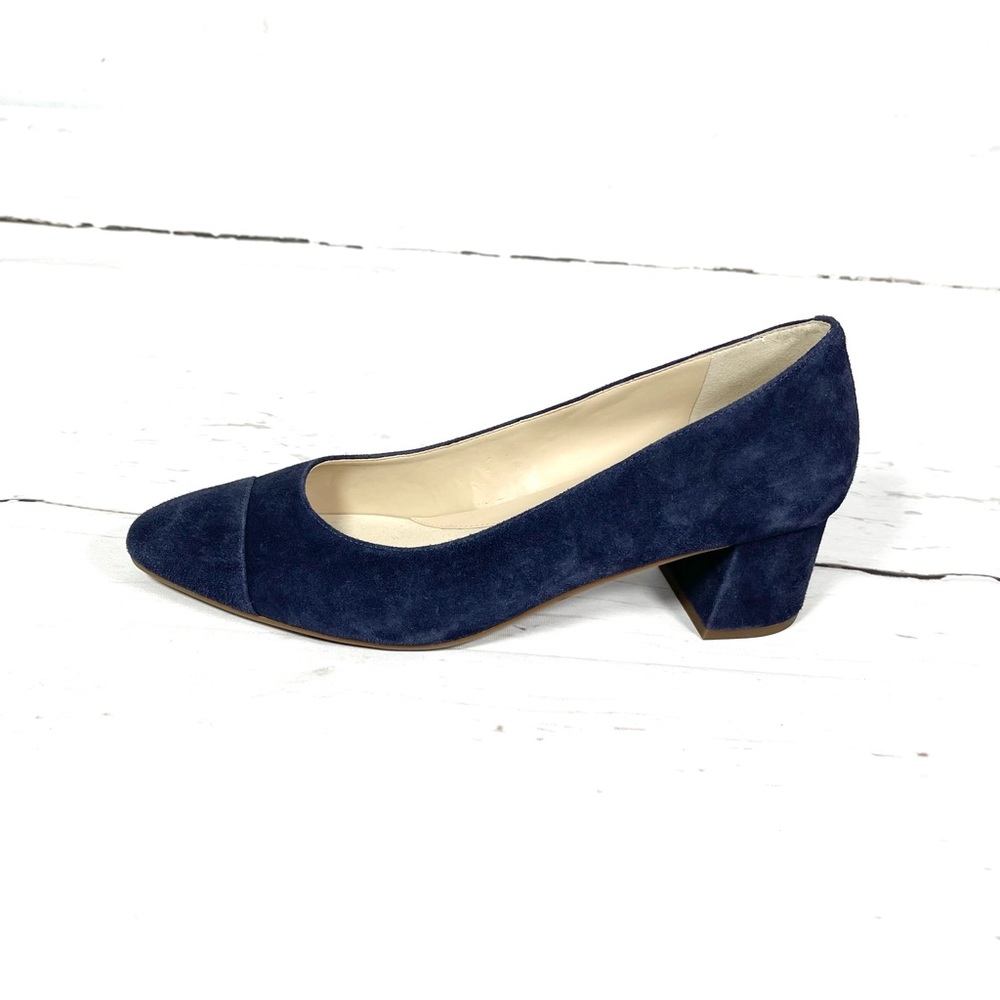Cole Haan Grand Os Women’s Pumps Size 9B Blue Suede Pointed‎ Toe Waterproof .
